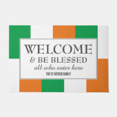IRISH FLAG Welcome be Blessed Ireland Deurmat (Voorkant)