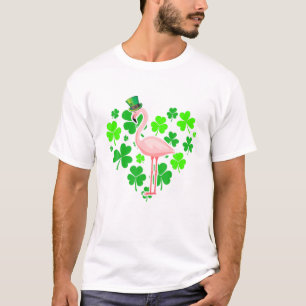 Irish Flamingo Green Saint Patrick Day 2022 Lucky T-shirt