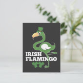 Irish Flamingo Ireland Party st patricrics day Briefkaart (Staand voorkant)