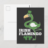 Irish Flamingo Ireland Party st patricrics day Briefkaart (Voorkant / Achterkant)