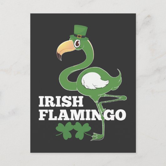 Irish Flamingo Ireland Party st patricrics day Briefkaart (Voorkant)