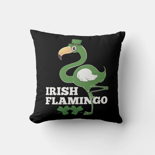 Irish Flamingo Ireland Party st patricrics day Kussen (Voorkant)