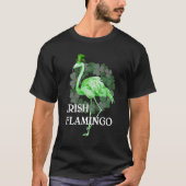 Irish Flamingo Shamrock Lucky Leaf Outfit for Patr T-shirt (Voorkant)