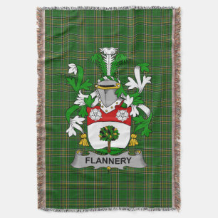 Irish Flannery of O_Flannery Wapen Familie Deken
