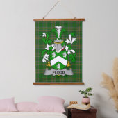 Irish Flood Coat of Arms Family Crest Hangend Wandkleed (Slaapkamer)