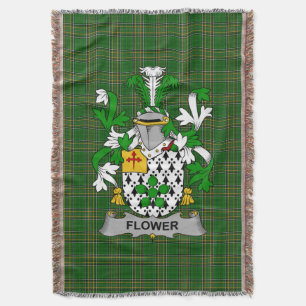 Irish Flower Coat of Arms Family Crest Ierland Deken