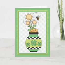 Irish Flower Pot St. Patrick's Day Kaart