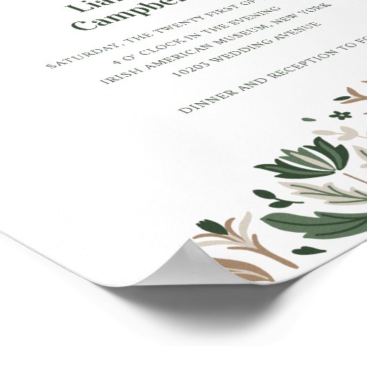 Irish Folk Art Shamrock Celtic Wedding PROVA Poster (Hoek)