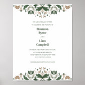 Irish Folk Art Shamrock Celtic Wedding PROVA Poster (Voorkant)