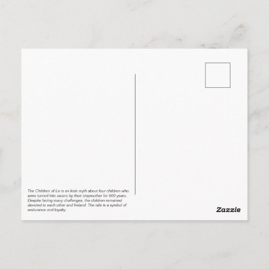 Irish Folklore The Children of Lir Briefkaart (Achterkant)