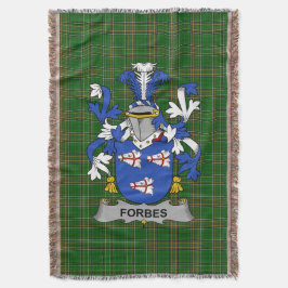 Irish Forbes Coat of Arms Family Crest Ireland Deken