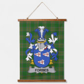 Irish Forbes familiewapen Crest Hangend Wandkleed (Voorkant)