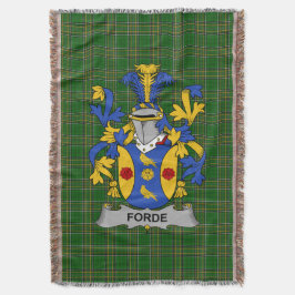 Irish Forde of Consnave Coat of Arms Family Crest Deken