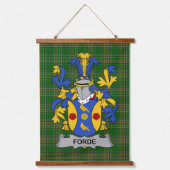 Irish Forde of Consnave Coat of Arms Family Crest Hangend Wandkleed (Voorkant)