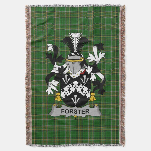 Irish Forster Coat of Arms Family Crest Ireland Deken (Voorkant Verticaal)