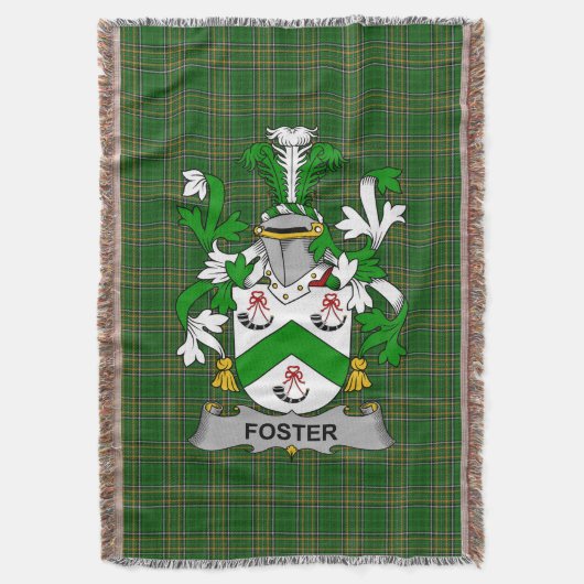 Irish Foster Coat of Arms Family Crest Ireland Deken (Voorkant Verticaal)