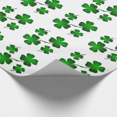 Irish Four Leaf Clover Cadeaupapier (Hoek)