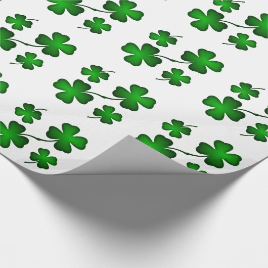 Irish Four Leaf Clover Cadeaupapier (Hoek)