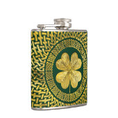 Irish Four-leaf clover met Celtic Knot Heupfles (Rechts)