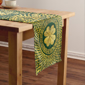 Irish Four-leaf clover met Celtic Knot Korte Tafelloper (Voorbeeld)