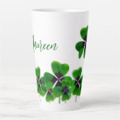 Irish four-leaf Clover Name Latte Mok (Voorkant)