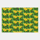 Irish Four Leaf Clover Pattern Inpakpapier Vel (Voorkant 3)