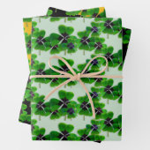 Irish Four Leaf Clover Pattern Inpakpapier Vel (In situ)