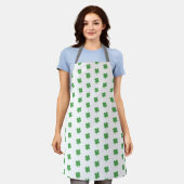 Irish four Leaf Clover Pattern over Apron Schort (Gedragen)