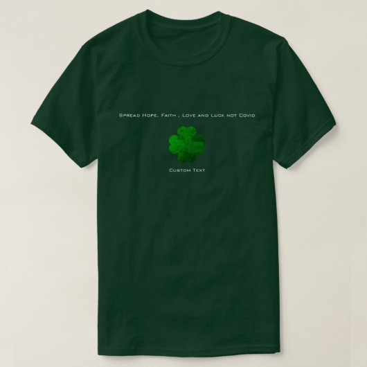 Irish Four leaf clover St Patrick's Day T-Shirt (Design voorkant)