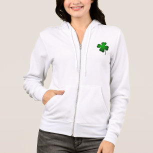 Irish Four Leaf Clover Zip Up Hood Zweet Hoodie