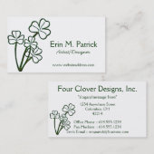 Irish Four Shamrock Plant Visitekaartjes (Voorkant / Achterkant)