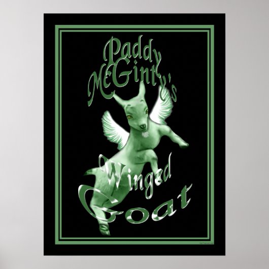Irish Framed Print McGinty's Green Goat Art Print (Voorkant)