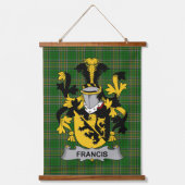 Irish Francis Coat of Arms Family Crest Hangend Wandkleed (Voorkant)