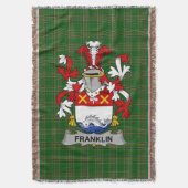 Irish Franklin Coat of Arms Family Crest Ireland Deken (Voorkant Verticaal)