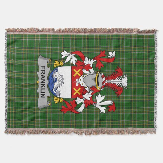 Irish Franklin Coat of Arms Family Crest Ireland Deken (Voorkant)