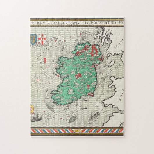 Irish Free State & Northern Ireland MacDonald Gill Legpuzzel (Verticaal)
