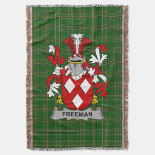 Irish Freeman Coat of Arms Family Crest Ireland Deken