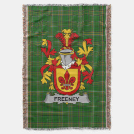 Irish Freeney Coat of Arms Family Crest Ireland Deken
