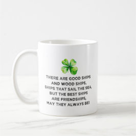 Irish Friendship Toast 4 Leaf Clover St Patricks Koffiemok