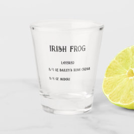 Irish Frog Novelty Petal Press Co Shot Glass Glas