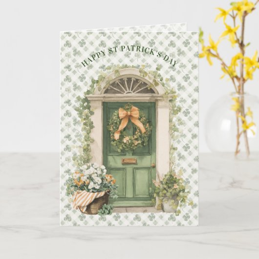 Irish Front Door | St Patrick's Day Irish Blessing Kaart (Gele Bloem)