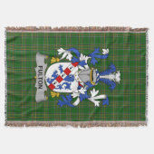 Irish Fulton Coat of Arms Family Crest Ireland Deken (Voorkant)