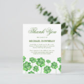 Irish Funeral Shamrock Clover Bedankkaart (Staand voorkant)