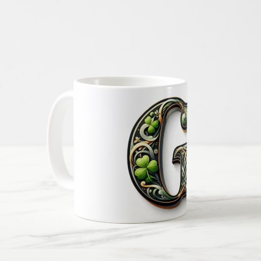 Irish G Monogram Coffee Mug Koffiemok (Voorkant links)