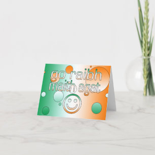 Irish Gaelic Gifts Dankuwel / Go Raibh Maith Agat Bedankkaart