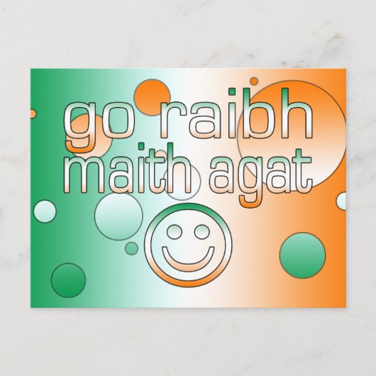 Irish Gaelic Gifts Dankuwel / Go Raibh Maith Agat Briefkaart (Voorkant)