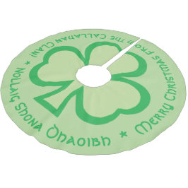 Irish Gaelic kerstgroet met familienaam Kerstboom Rok