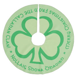 Irish Gaelic kerstgroet met familienaam Kerstboom Rok