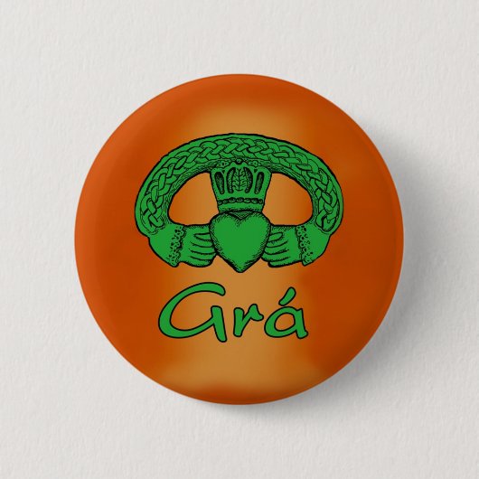 Irish Gaelic Love-knop Ronde Button 5,7 Cm (Voorkant)