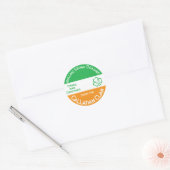 Irish Gaelic Merry kerst op maat Ronde Sticker (Envelop)